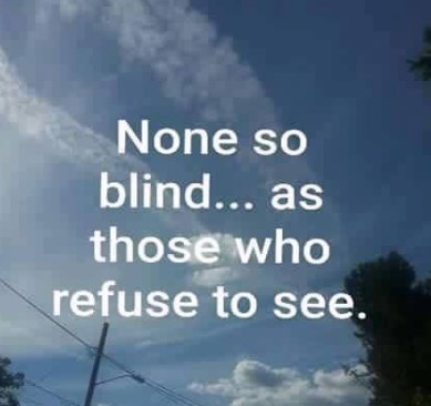 none so blind as ...whose refuse to see